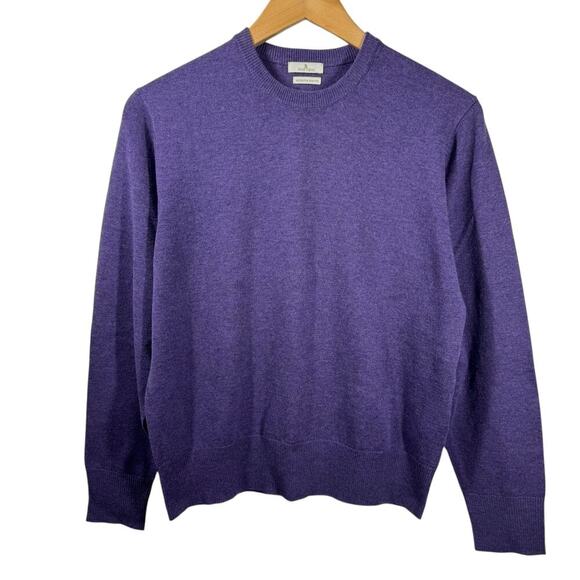 Munrospun Sweater Women Size 40 Purple Long Sleeve Crew Neck 100% Pure New Wool - Picture 1 of 6